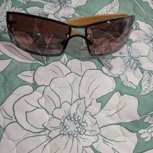 Coach Tan Patterned Sunglasses